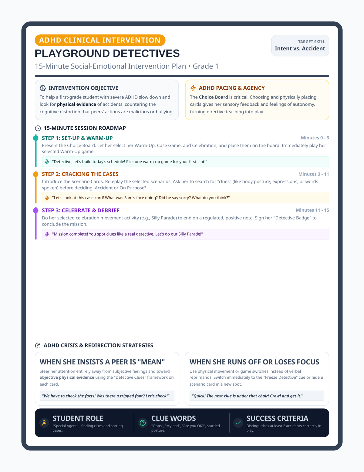 Playground Detectives Teacher Guide page 1