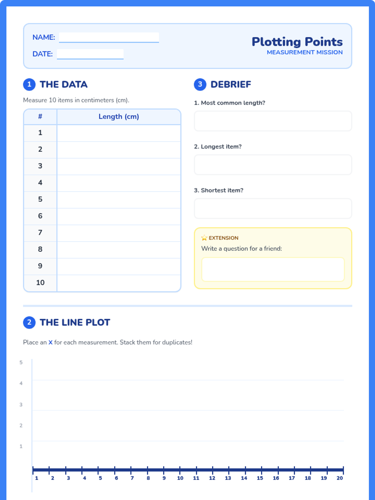 Plotting Points Worksheet • Material • Lenny Learning