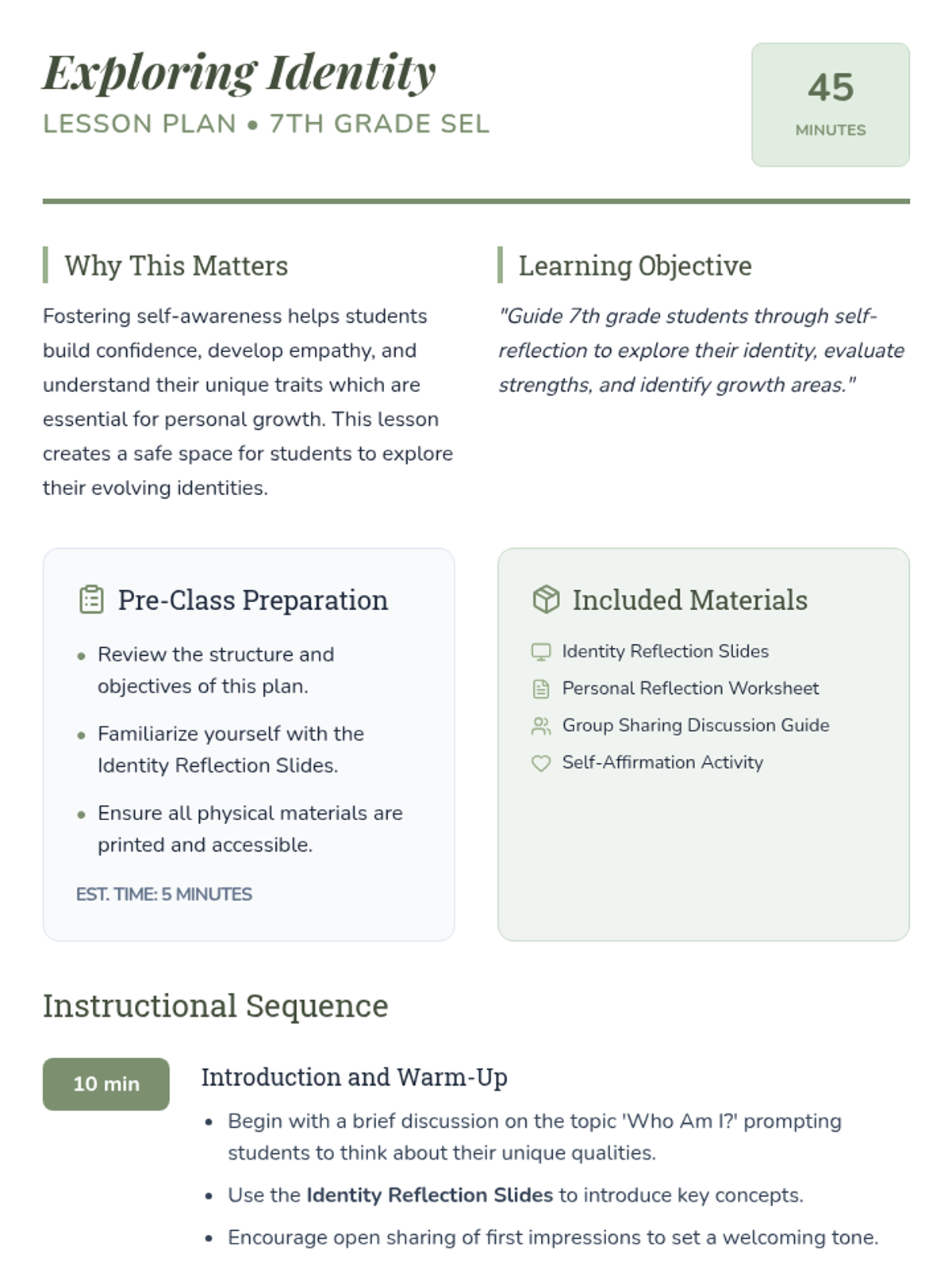 Exploring Identity Lesson Plan • Material • Lenny Learning
