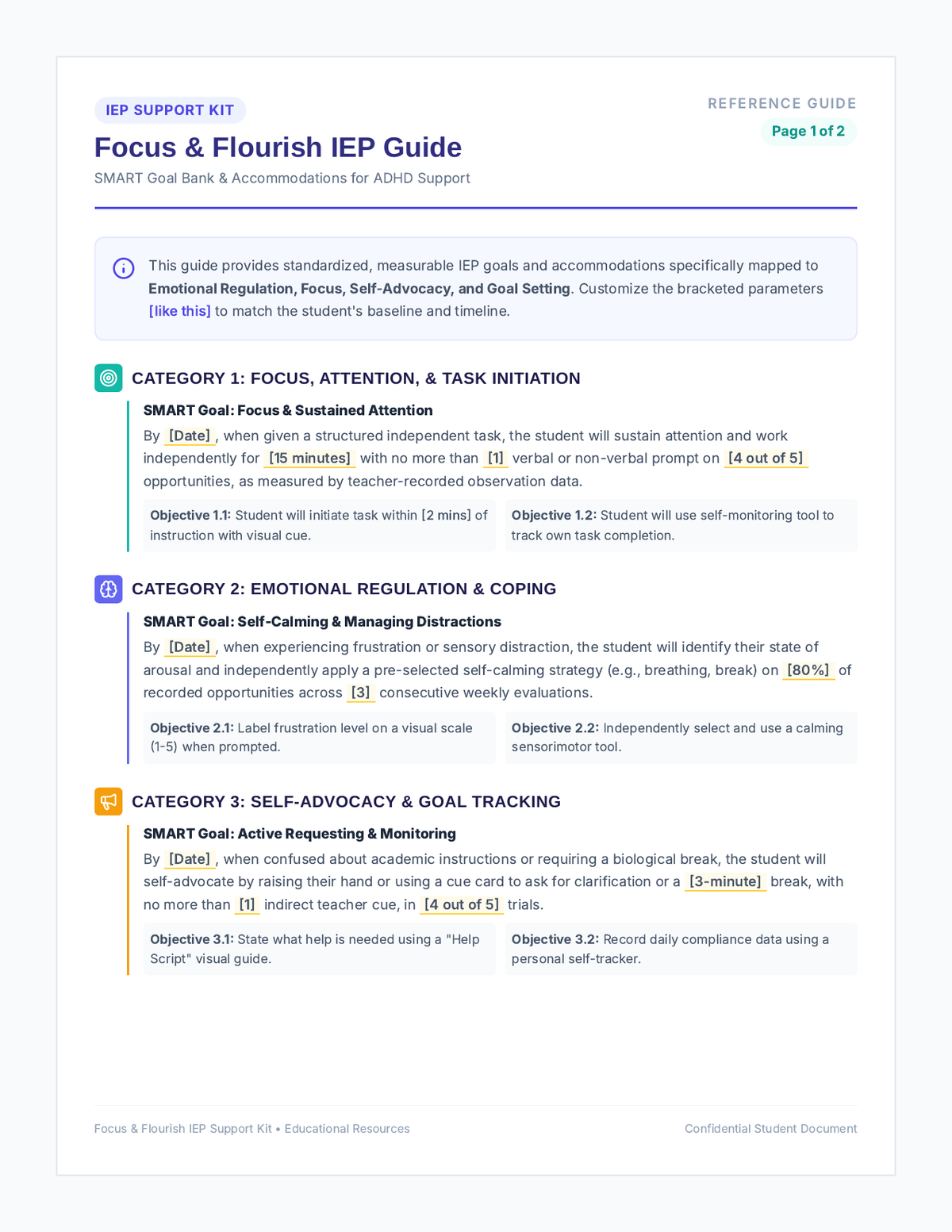Focus Flourish IEP Guide page 1