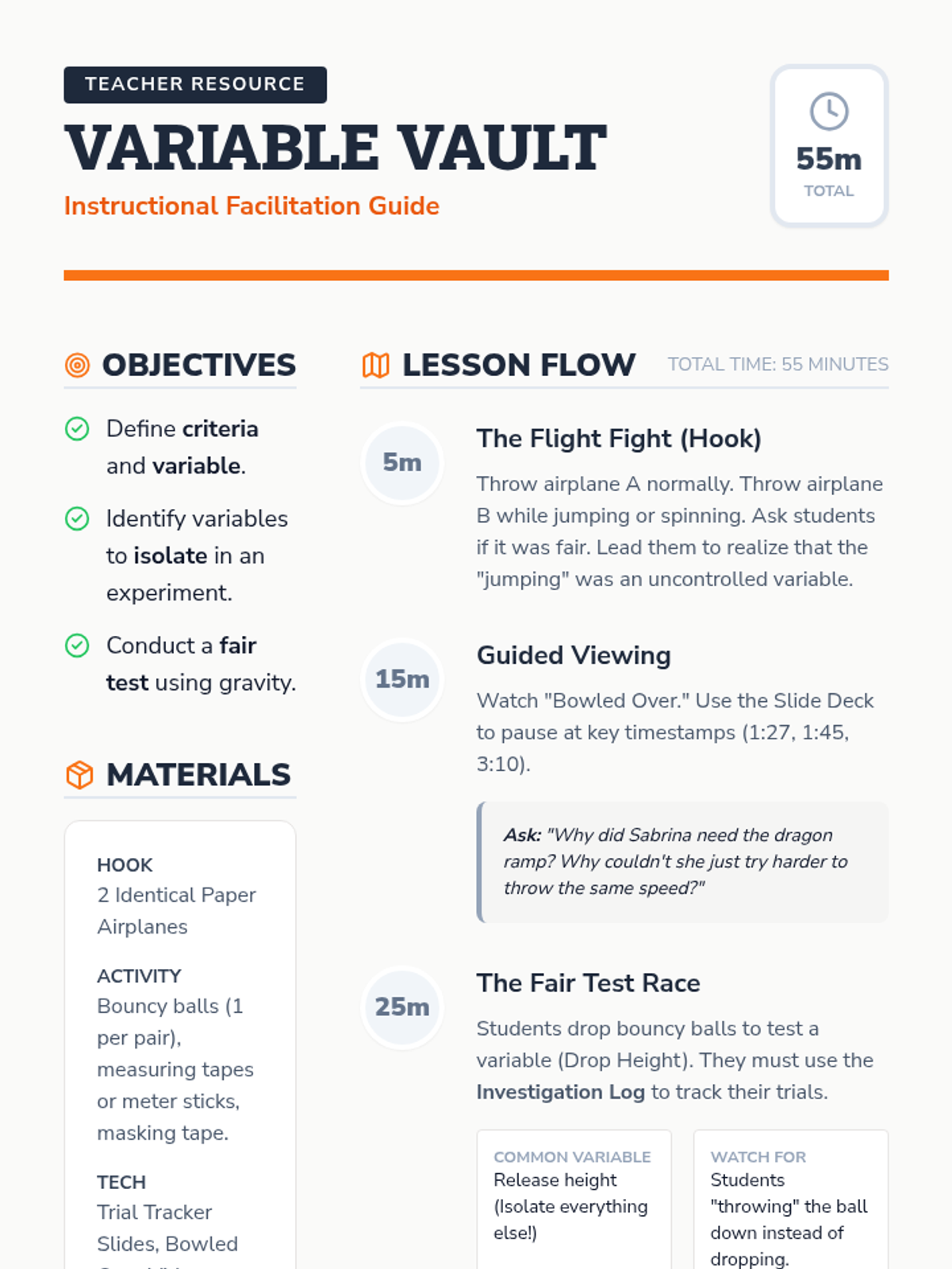 Variable Vault Teacher Guide • Material • Lenny Learning