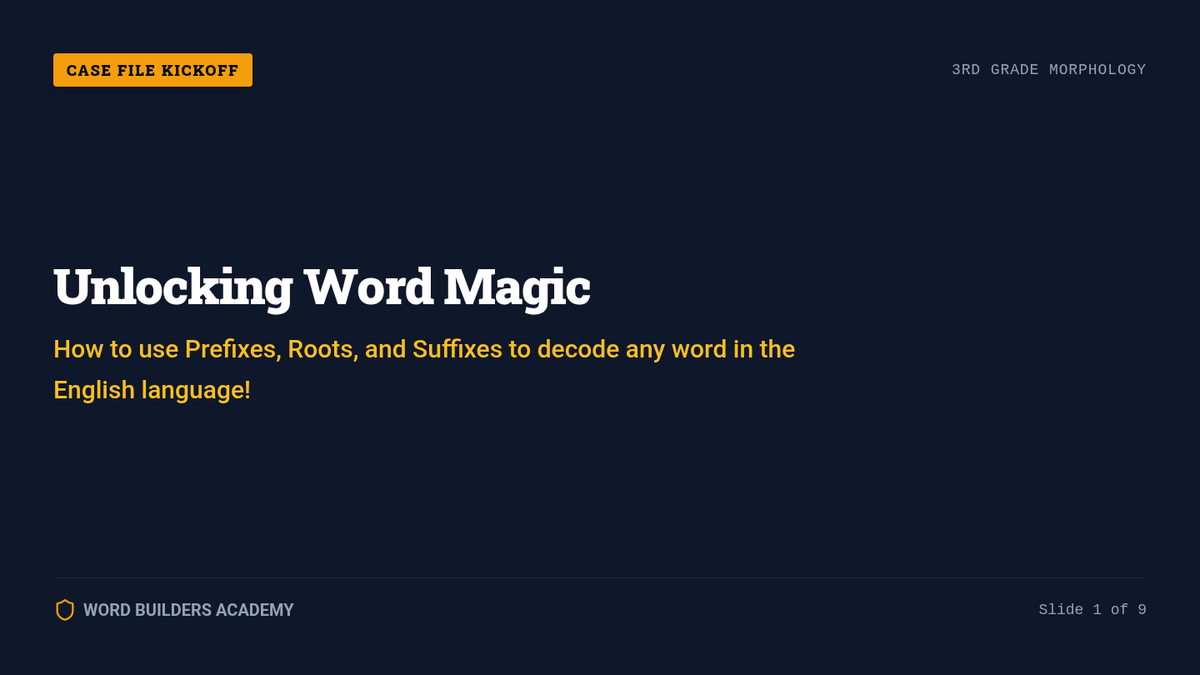 Word Builders Kickoff Slides
