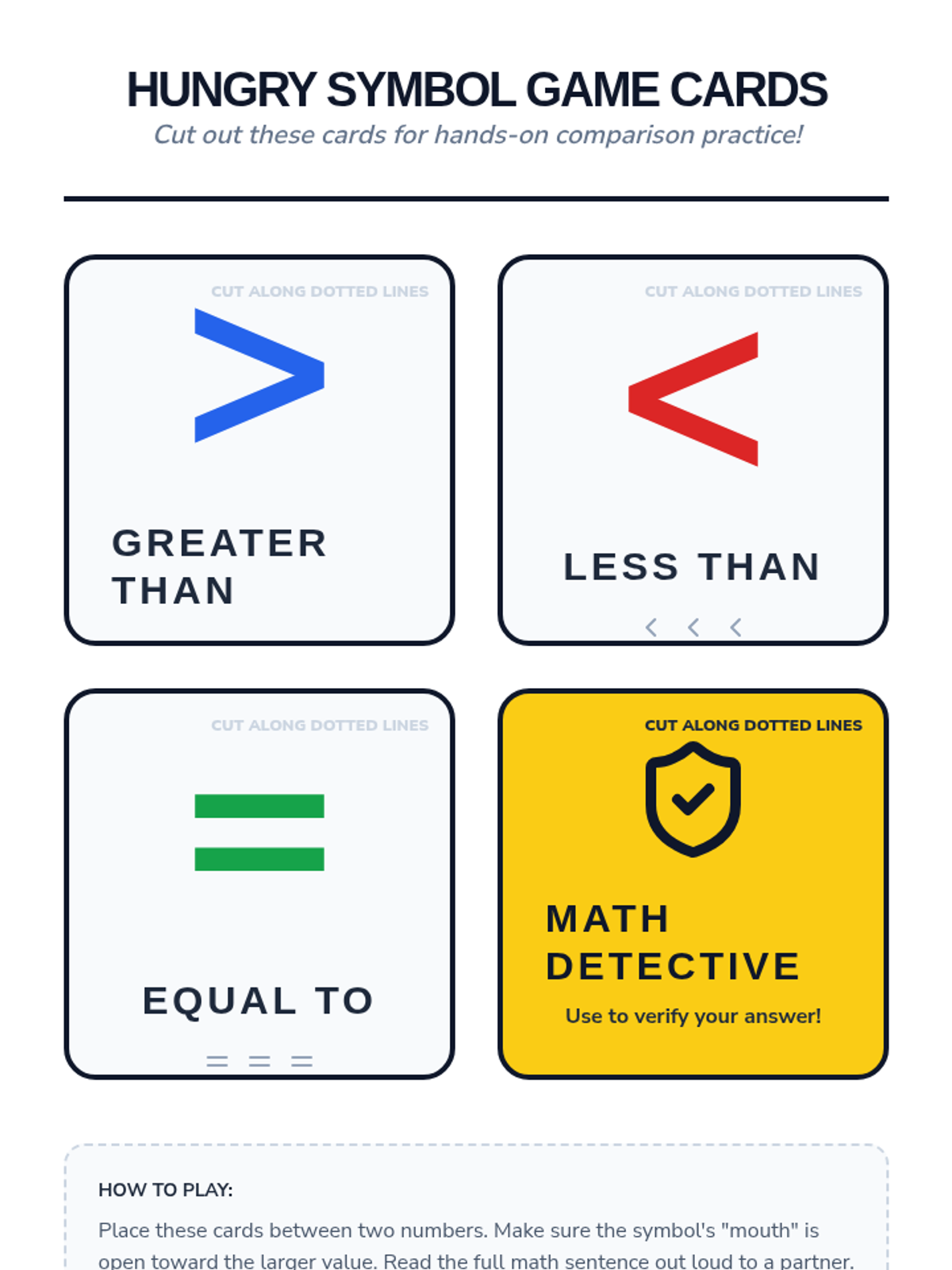 Hungey Symbol Mastering Inequality Symbols • Lesson • Lenny Learning