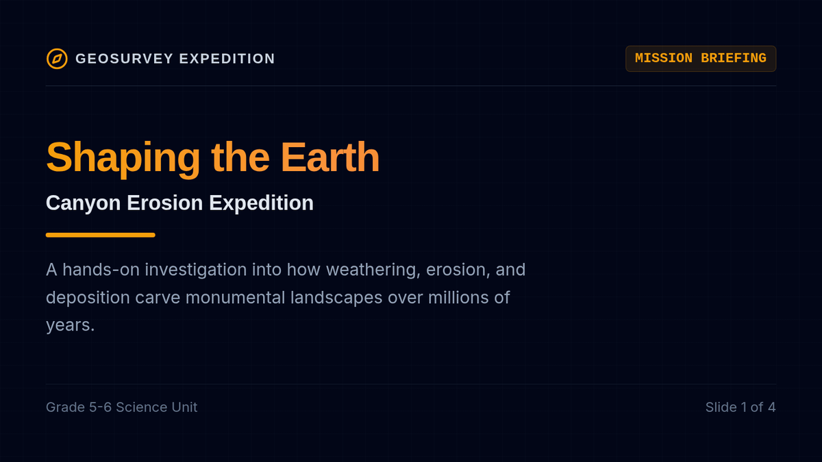 Canyon Expedition Slides