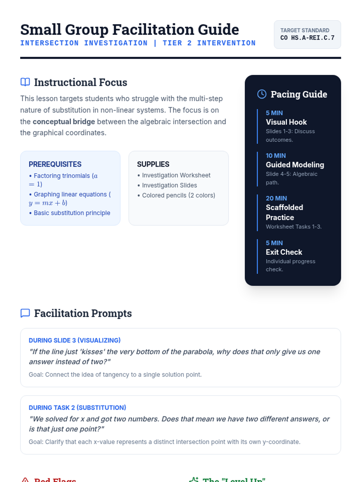 Intersection Investigation Facilitation Guide • Material • Lenny Learning