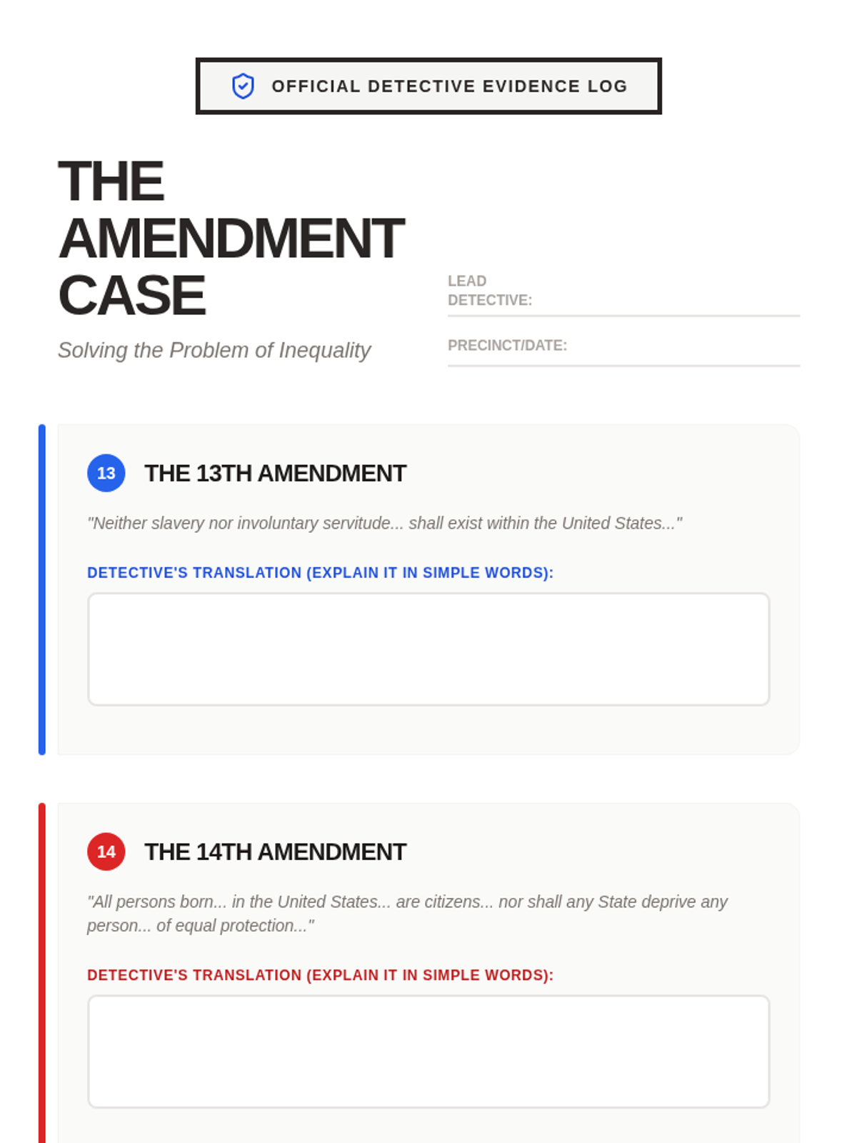 Constitutional Detective Log • Material • Lenny.com