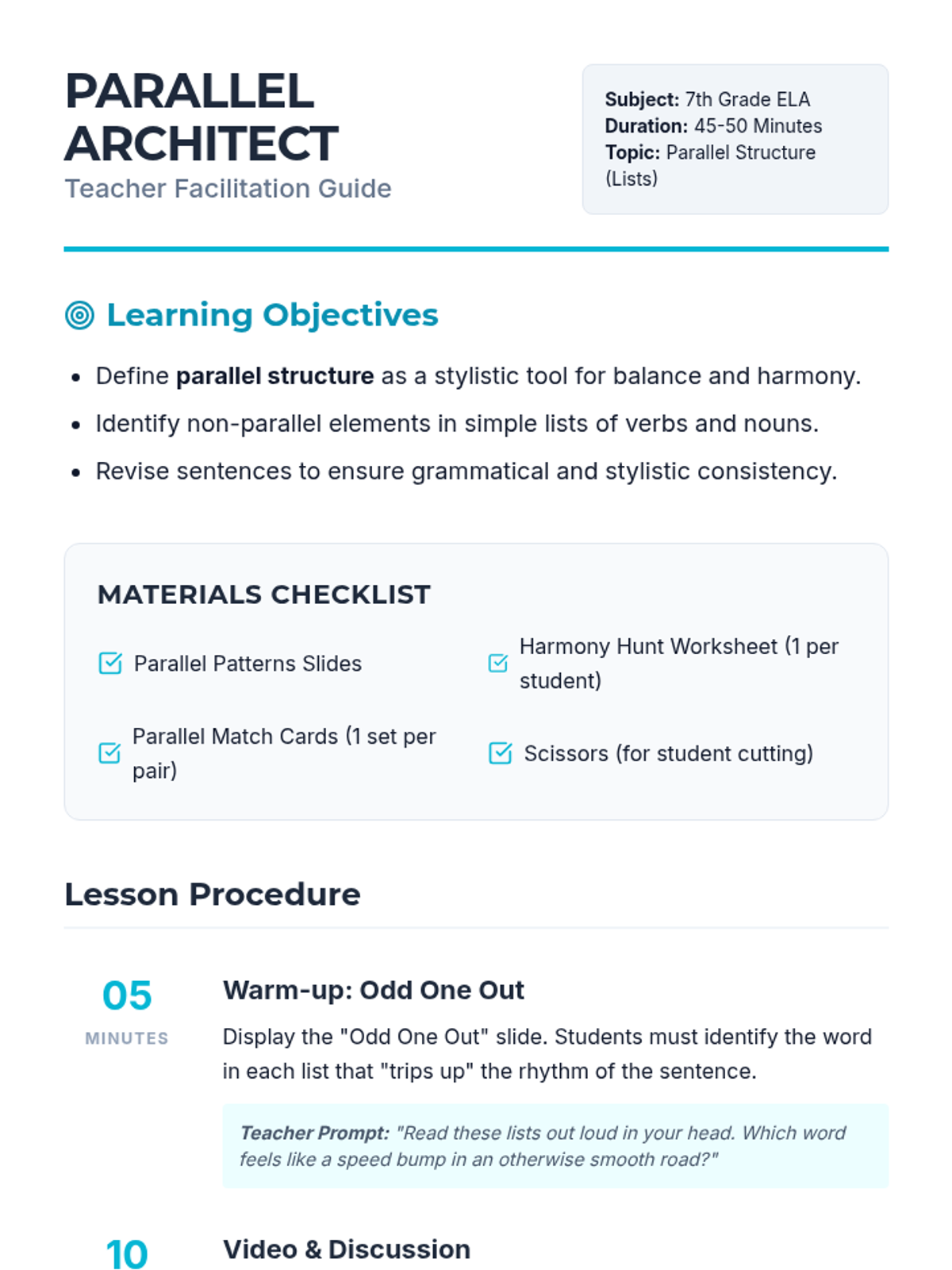 Parallel Patterns • Lesson • Lenny Learning