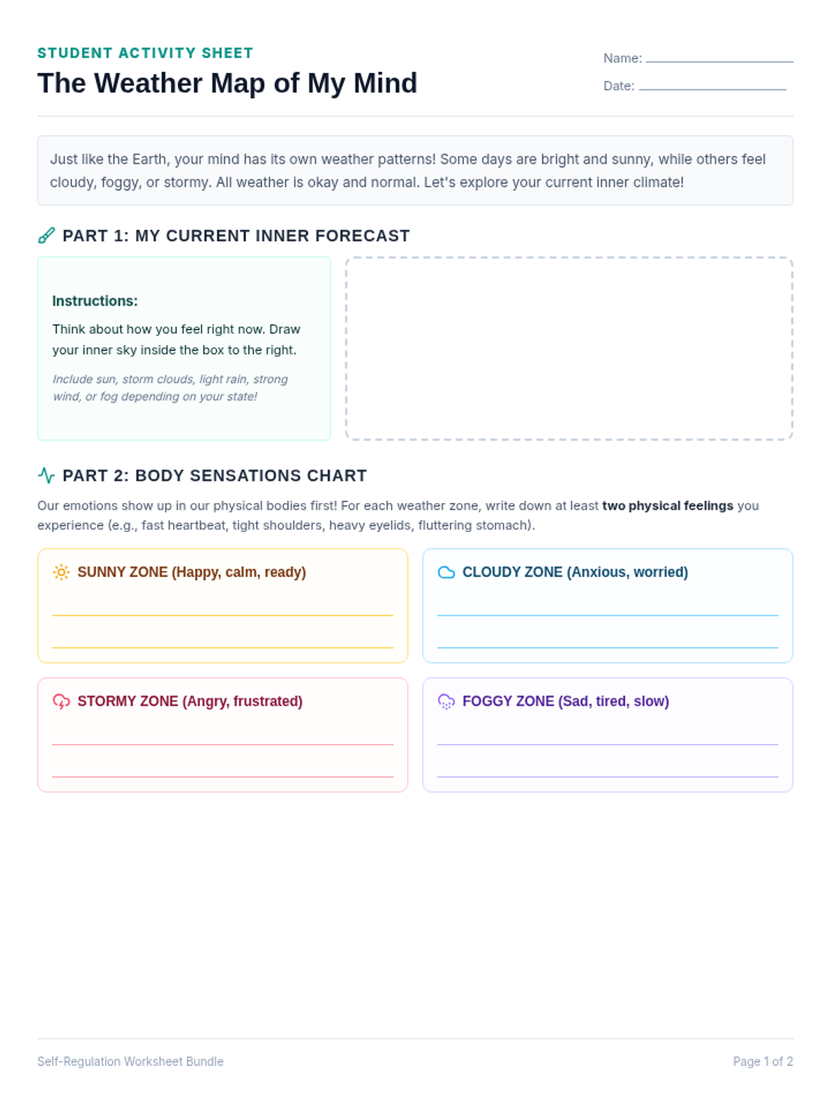 Inner Weather Worksheet