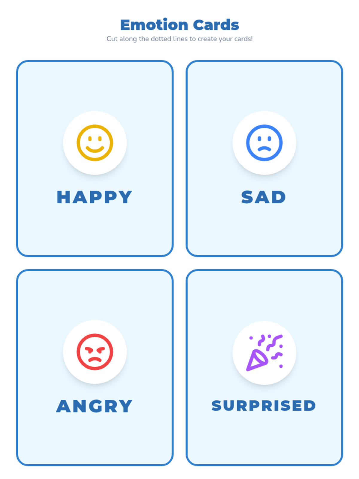 Printable Emotion Cards Activity • Material • Lenny.com
