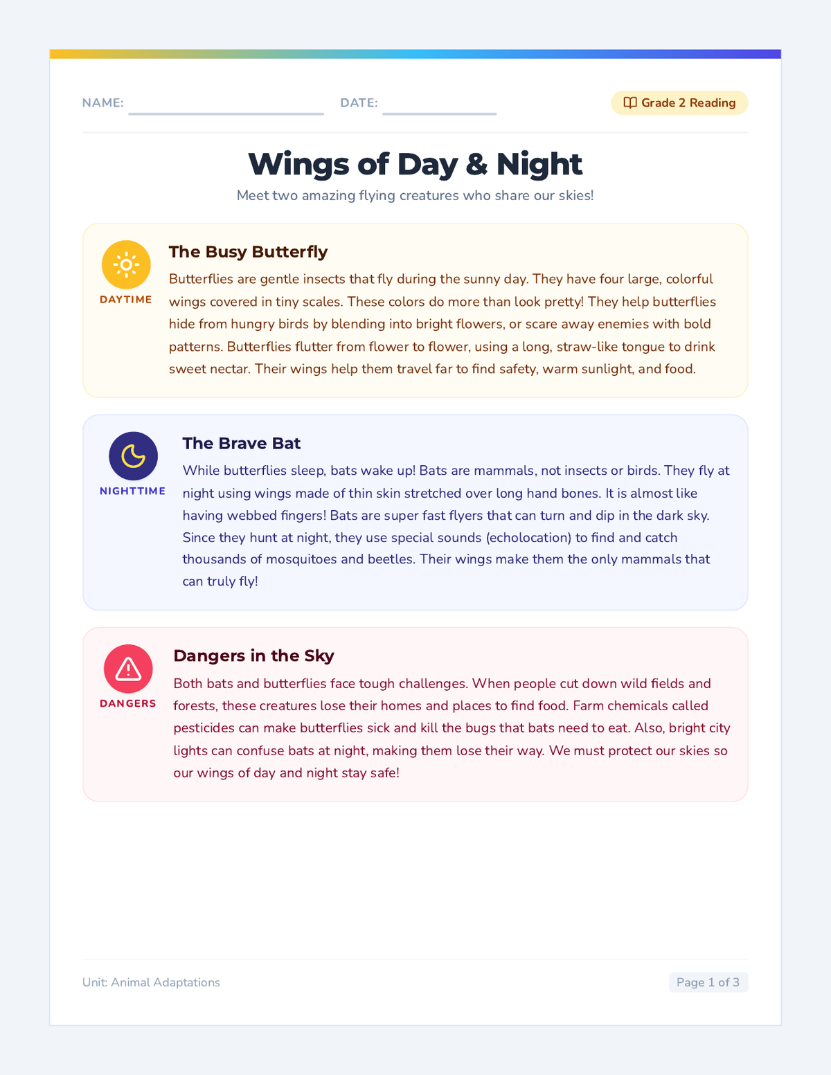 Sky Buddies Student Packet page 1