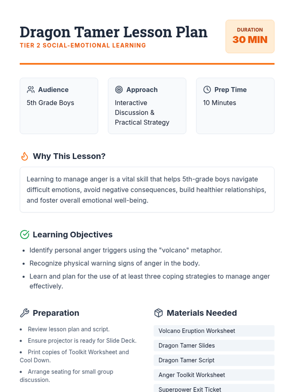 Dragon Tamer Lesson Plan • Material • Lenny Learning