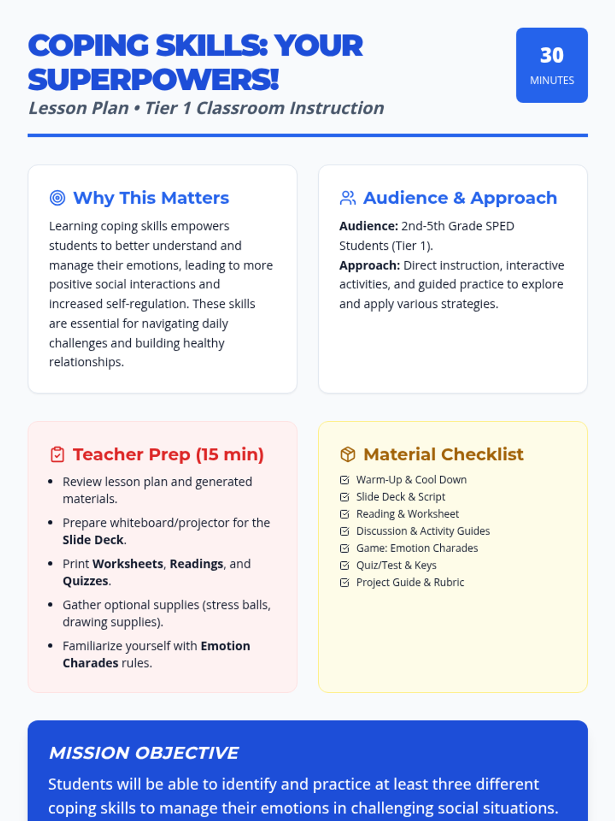 Coping Skills Your Superpowers • Lesson • Lenny Learning