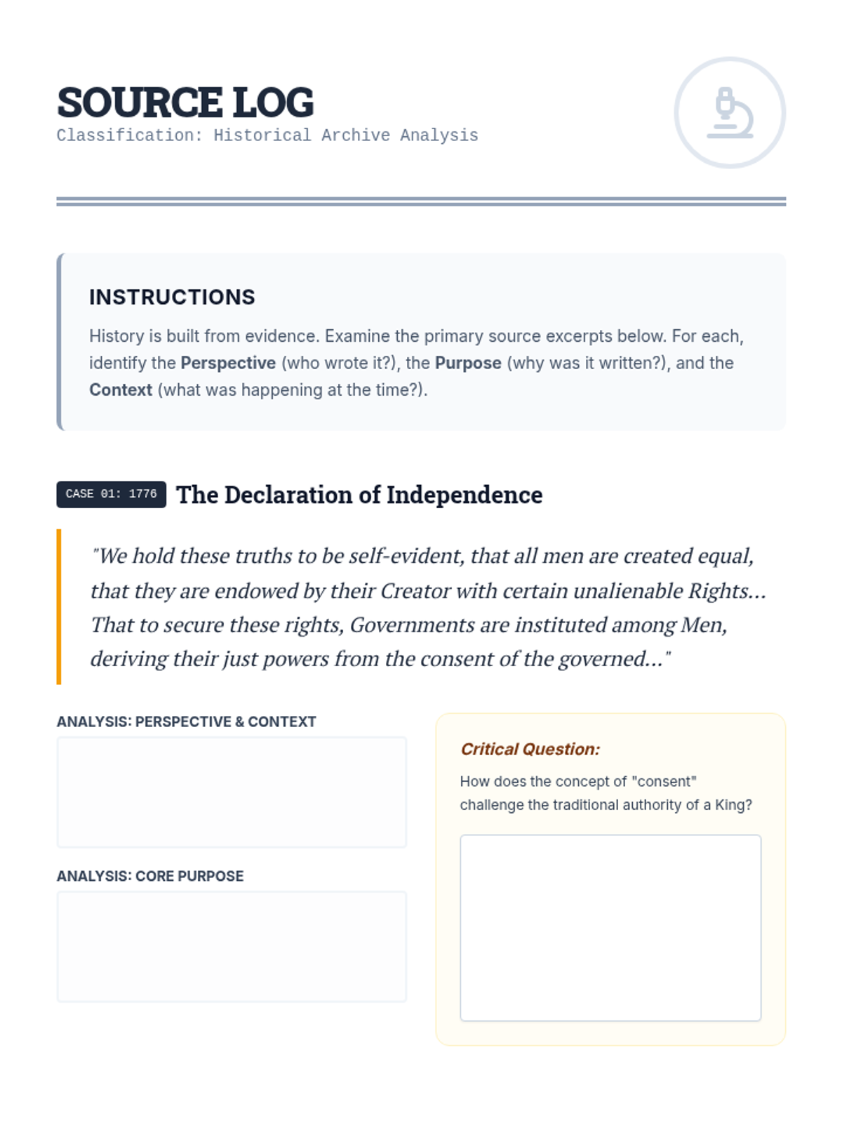 Four Pillars Source Log