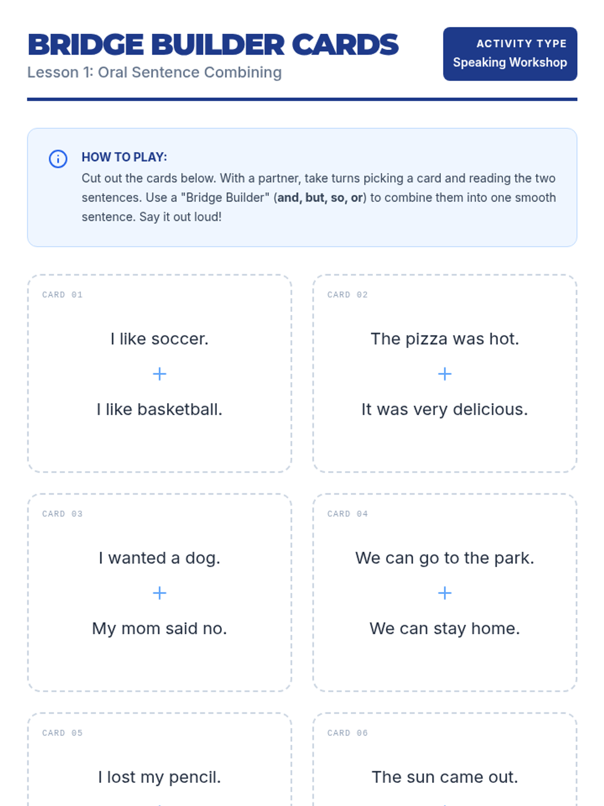 Bridge Builder Cards