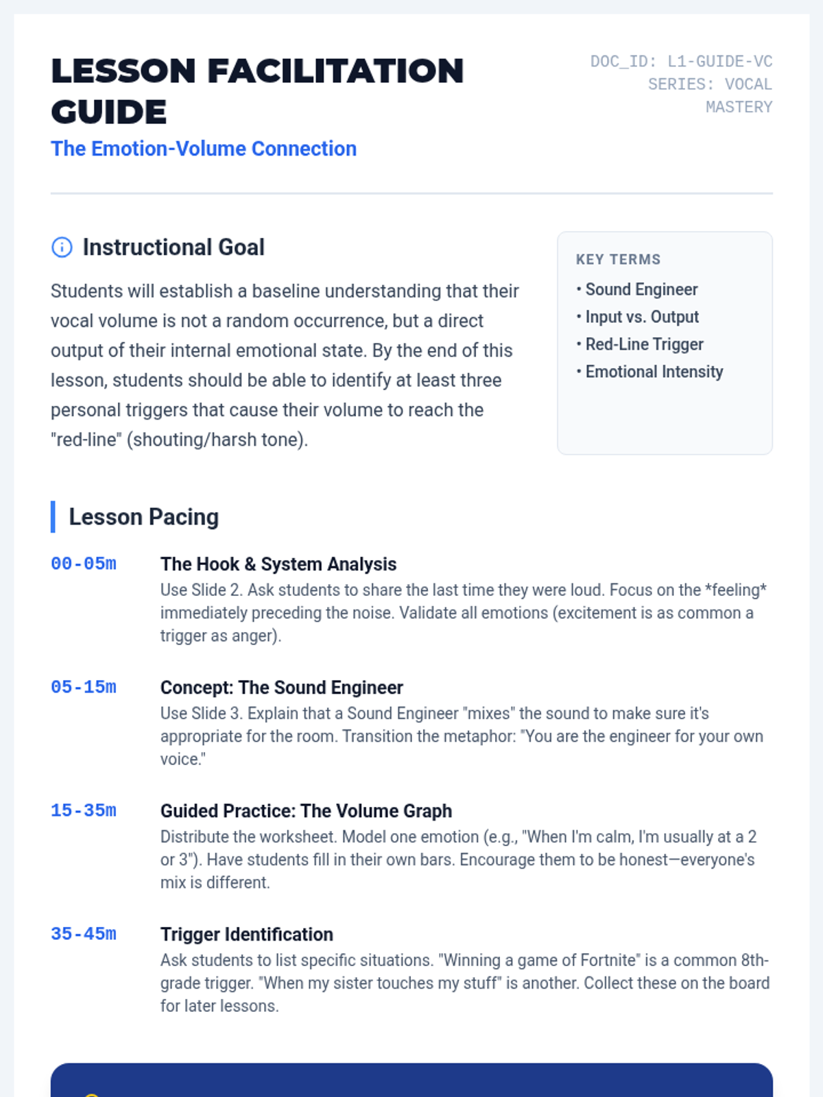 Lesson 1 Facilitation Guide • Material • Lenny Learning