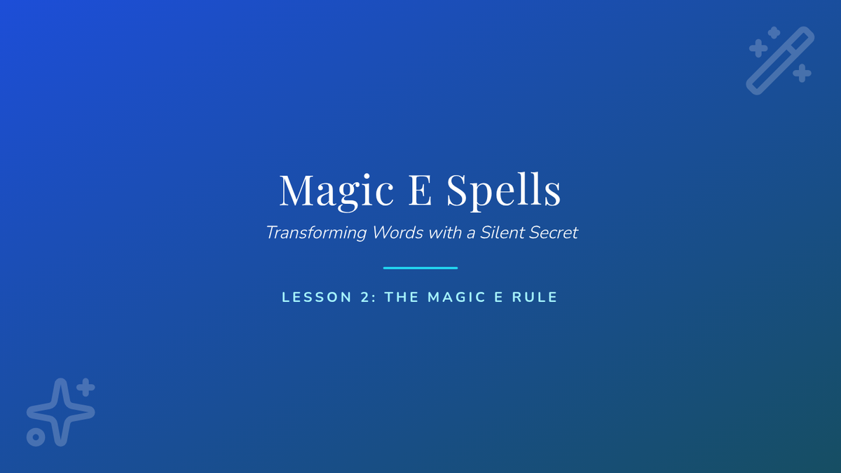 Magic Writing Transformation Magic E Transformations • Lesson • Lenny Learning