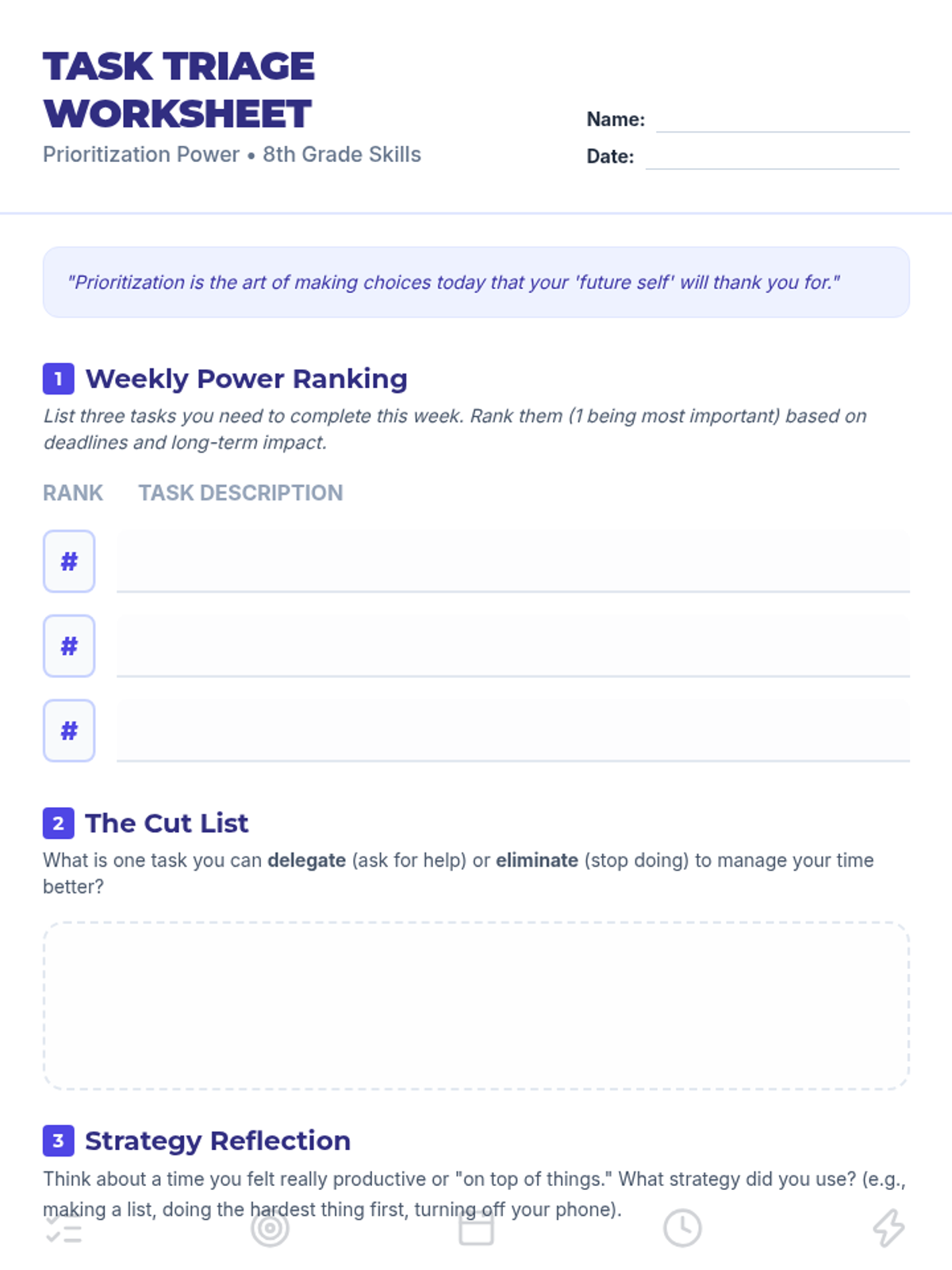 Task Triage Worksheet • Material • Lenny Learning