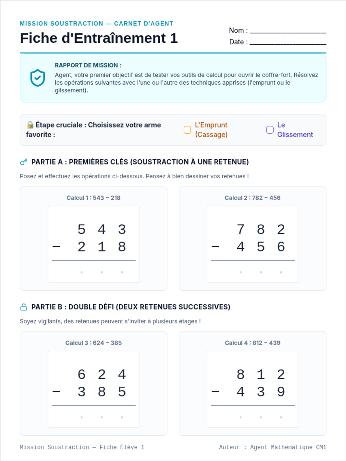 Secret Retenue Fiche Eleve