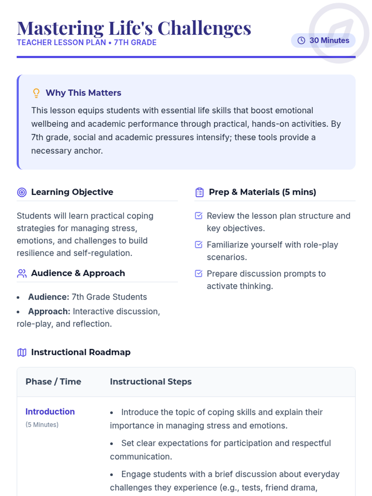 Coping Skills Navigation • Lesson • Lenny Learning