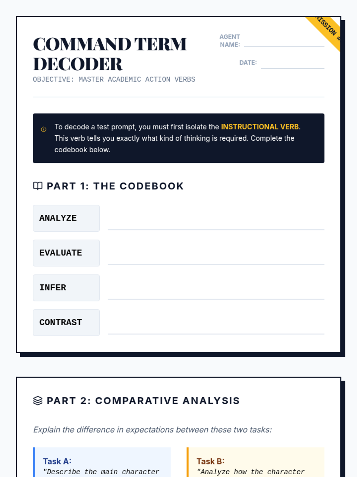 Command Decoder Worksheet