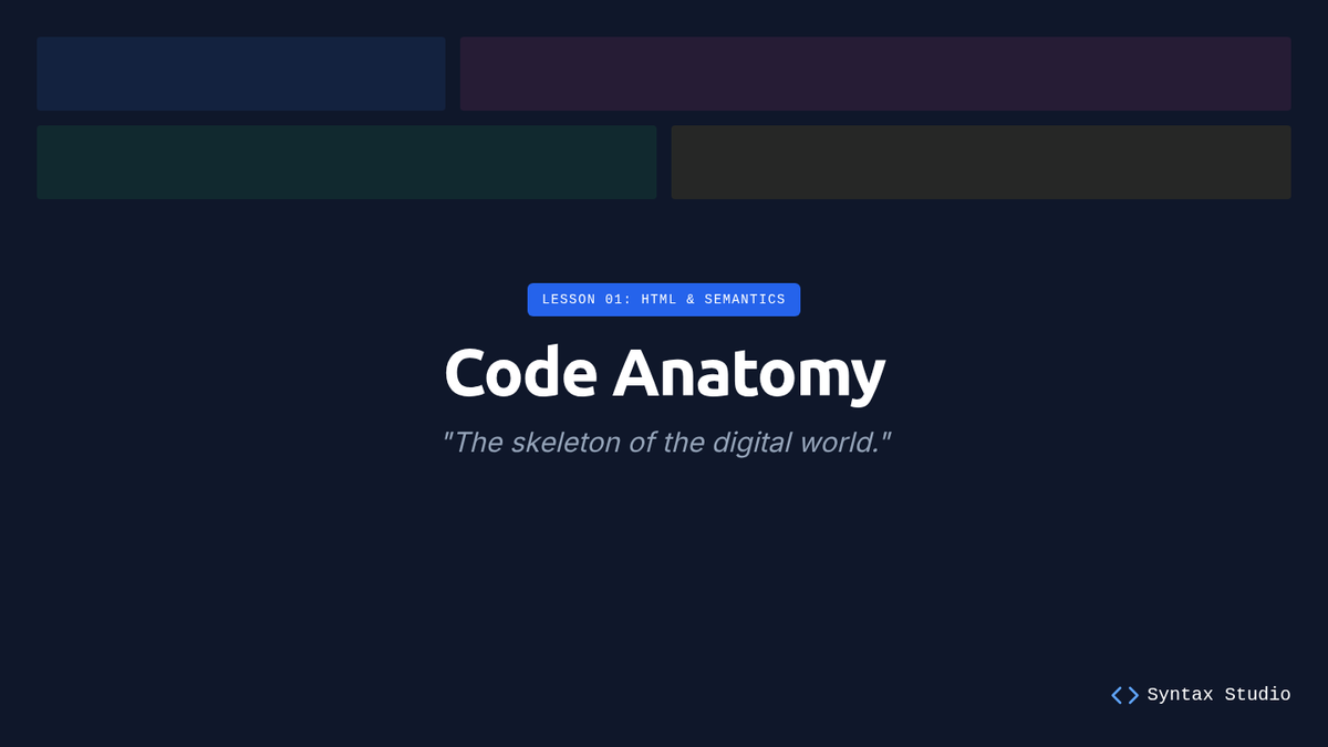 Code Anatomy Slides