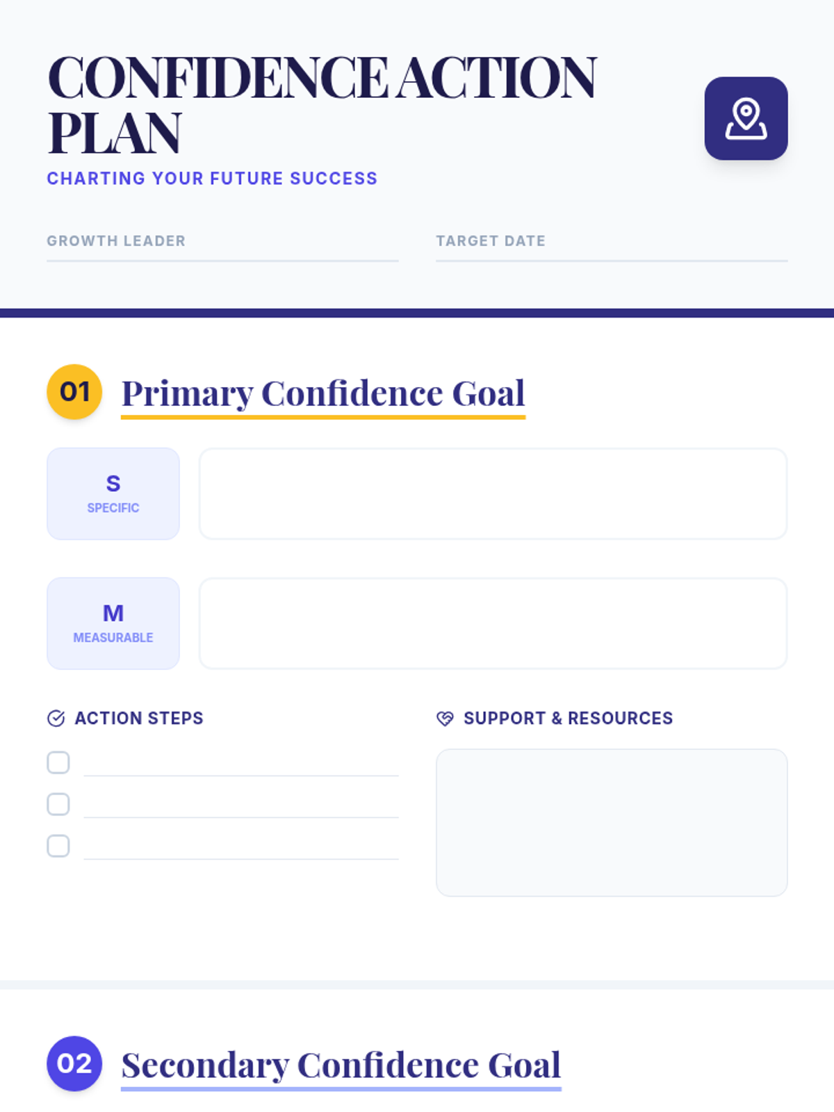 Personal Action Plan Template Worksheet • Material • Lenny Learning