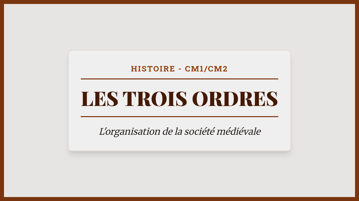 Trois Ordres Slides
