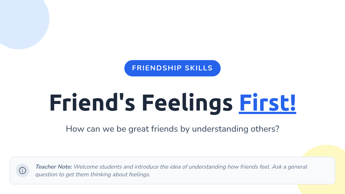 Friend's Feelings First • Lesson • Lenny Learning