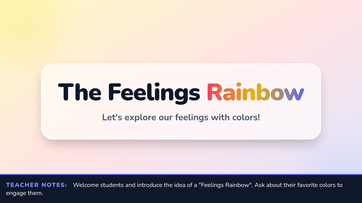 The Feelings Rainbow • Lesson • Lenny Learning