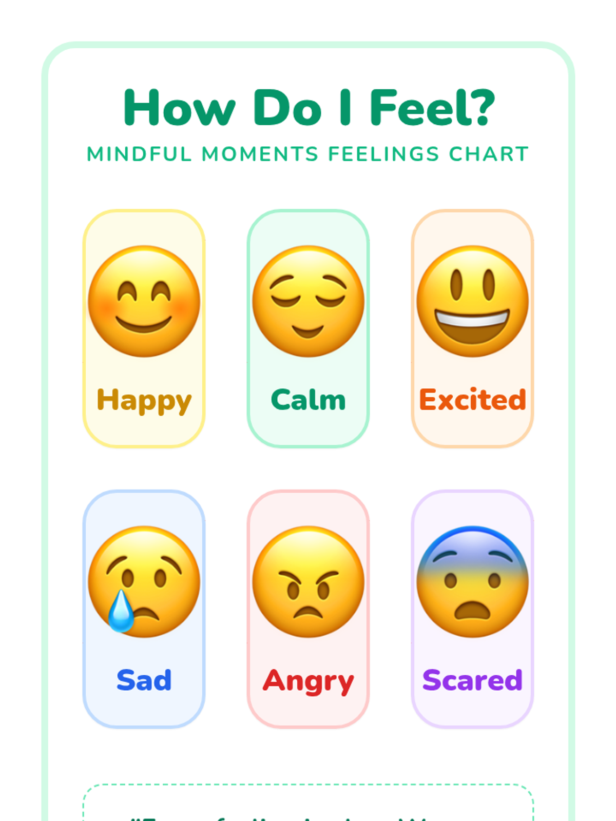 Feelings Chart Poster • Material • Lenny Learning