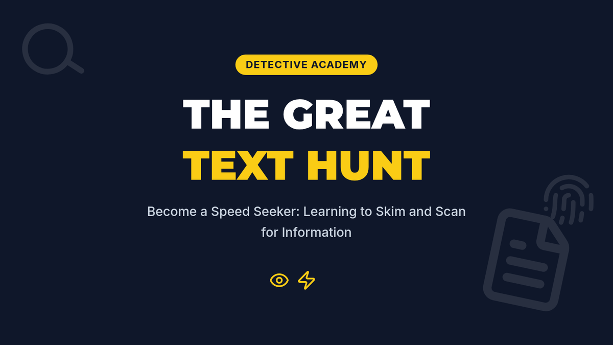 The Great Text Hunt Slides