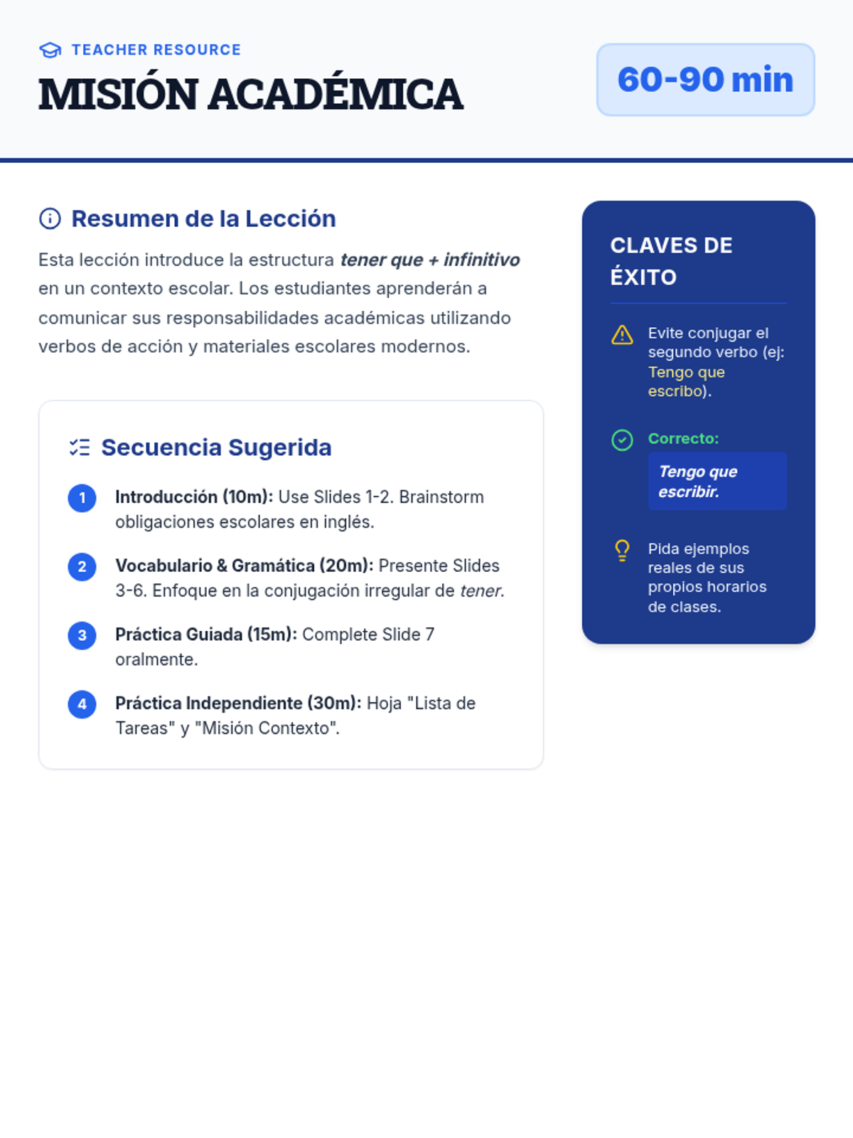 Guia Profesor Mision Academica Guide