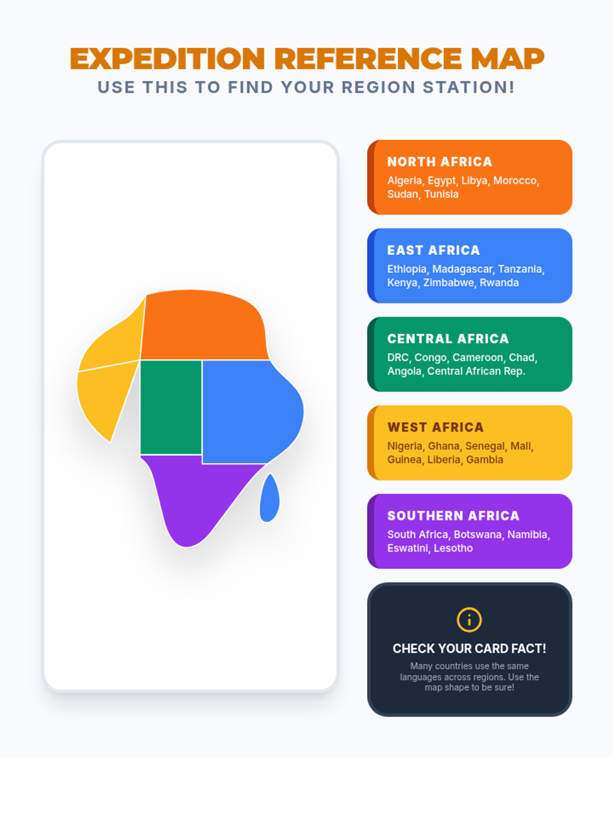 Africa Region Reference Map Handout • Material • Lenny Learning