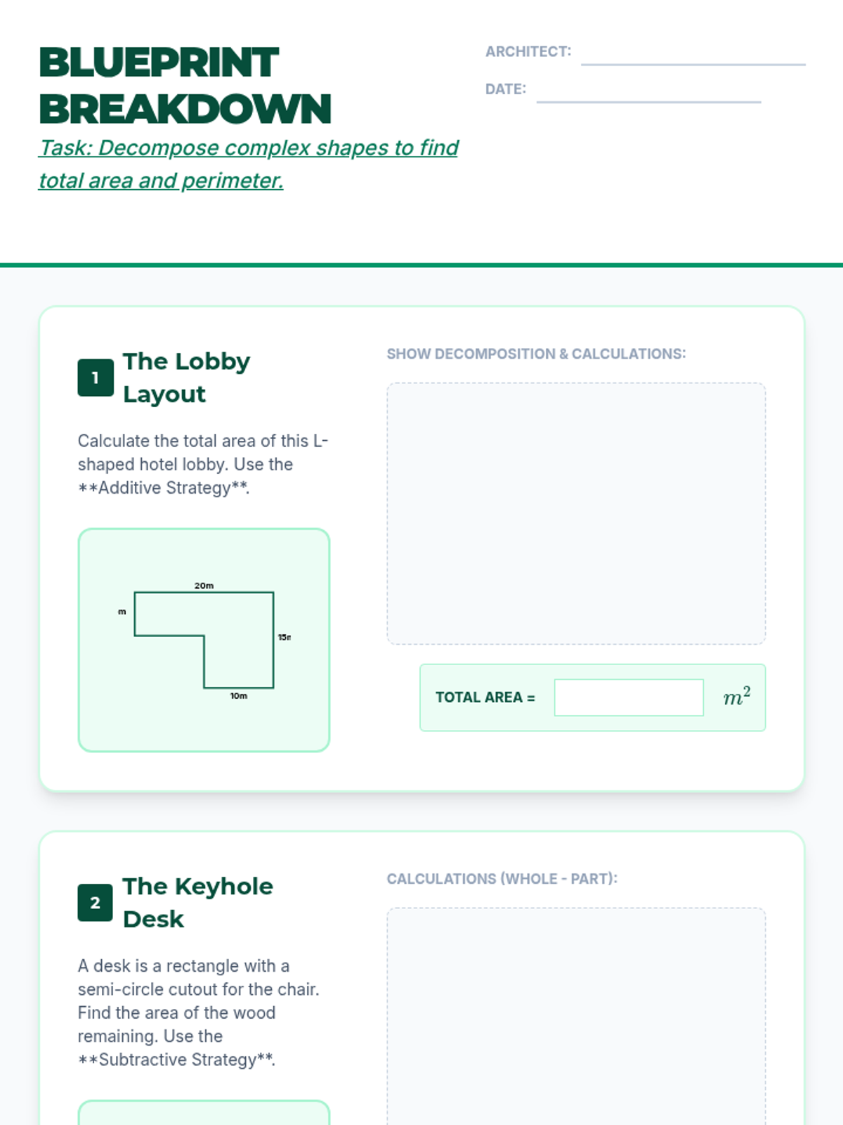 Blueprint Breakdown Worksheet • Material • Lenny Learning