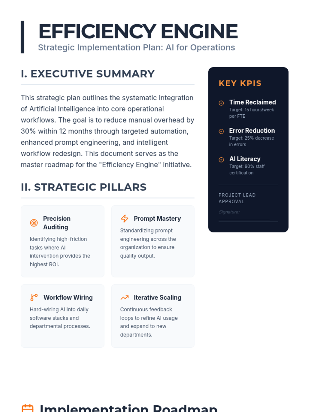 Efficiency Engine Strategic Plan