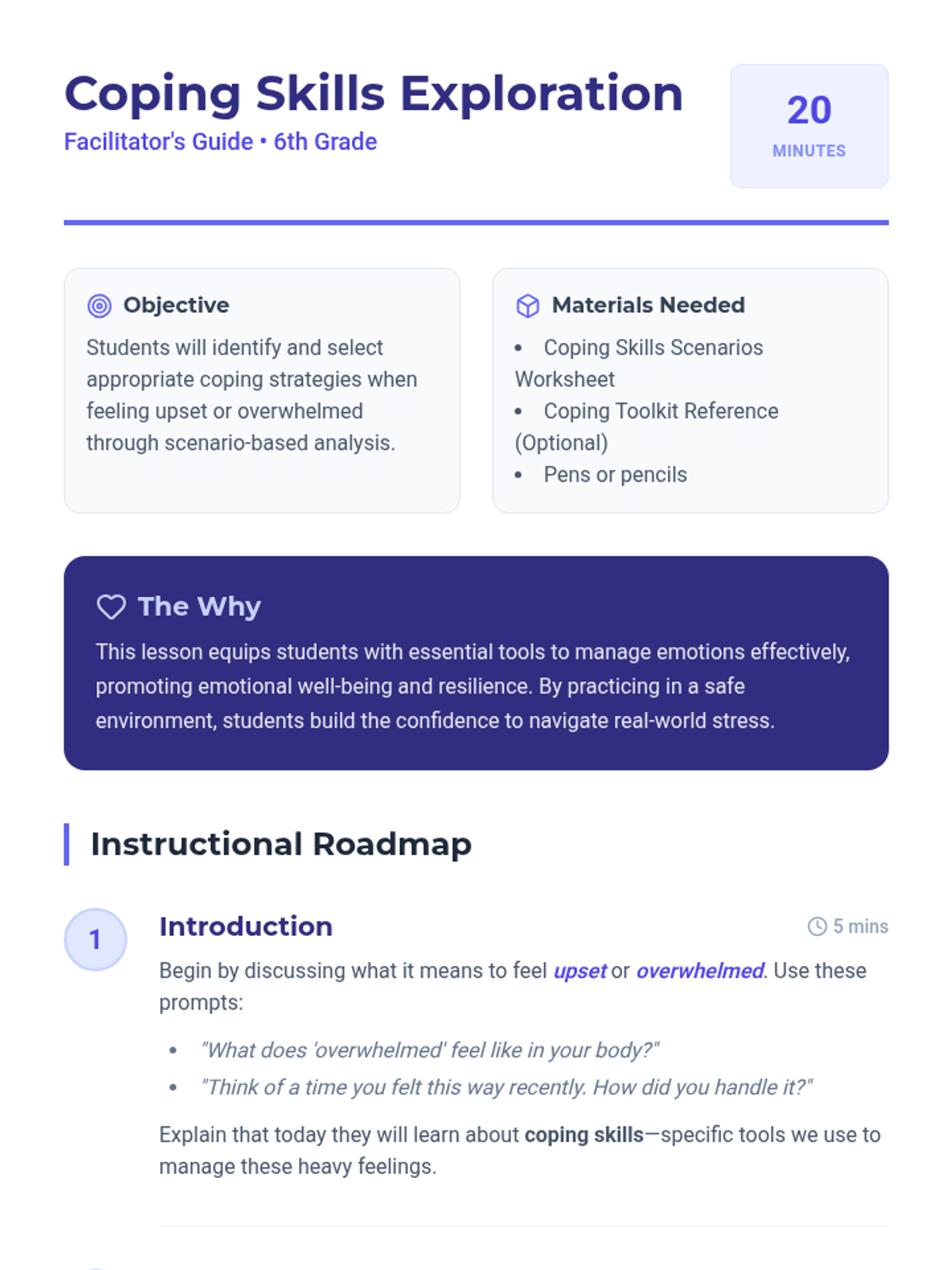 Coping Skills Facilitator Guide • Material • Lenny.com