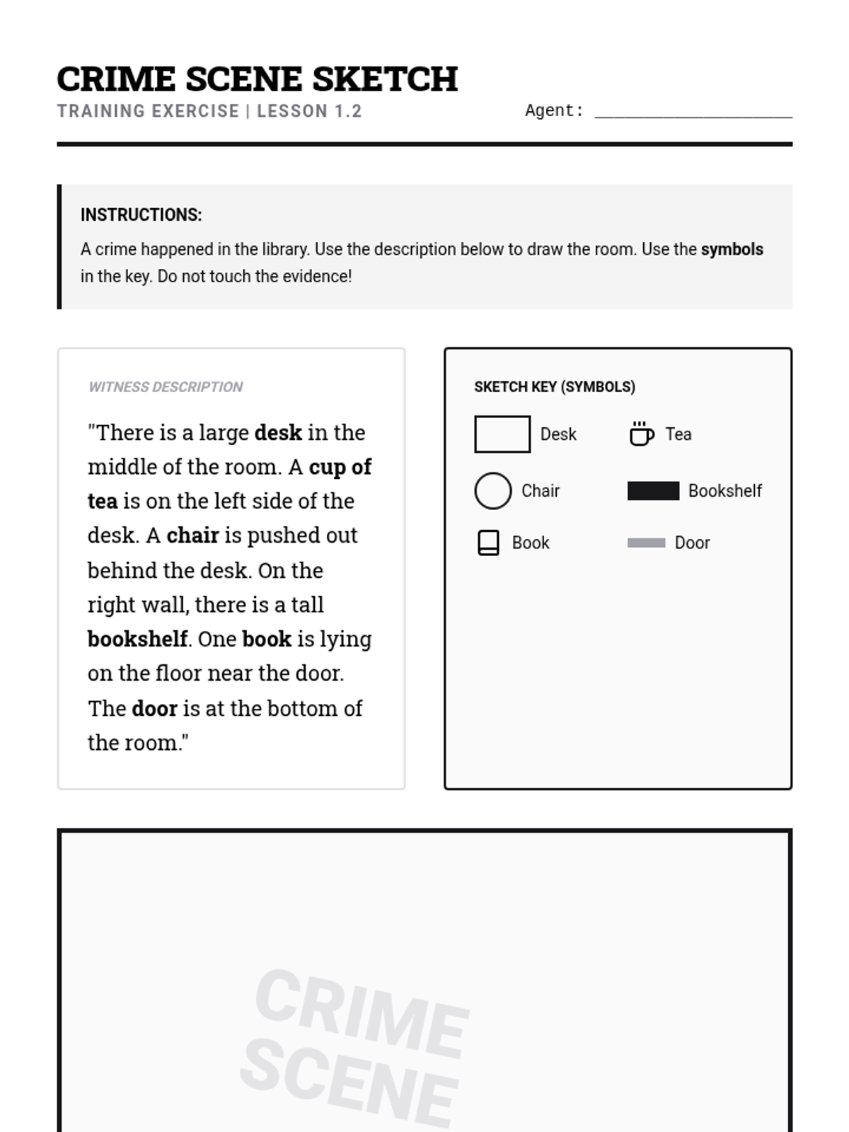 Crime Scene Sketch Activity