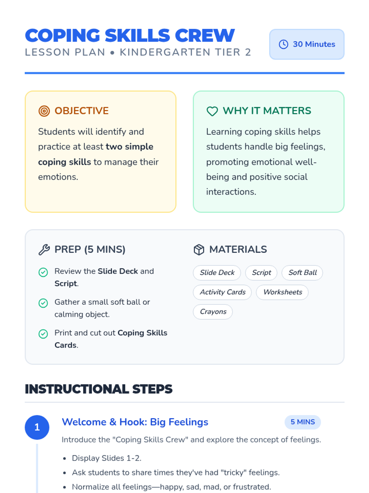 Coping Skills Crew • Lesson • Lenny Learning