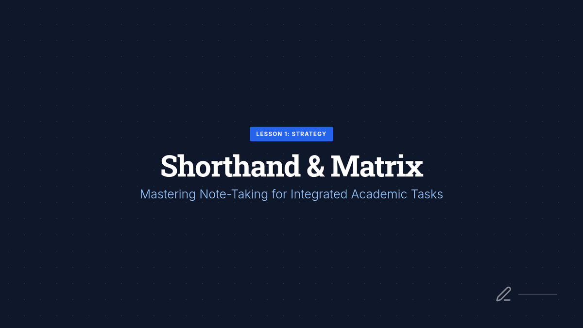 Shorthand and Matrix Slides