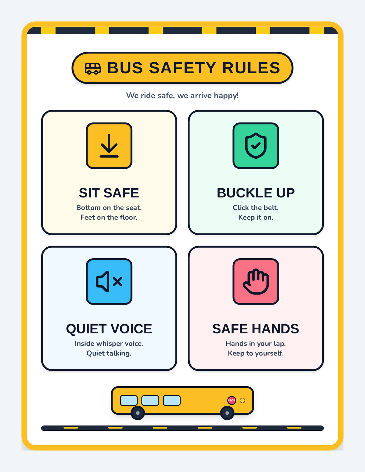 Bus Rules Anchor Chart page 1