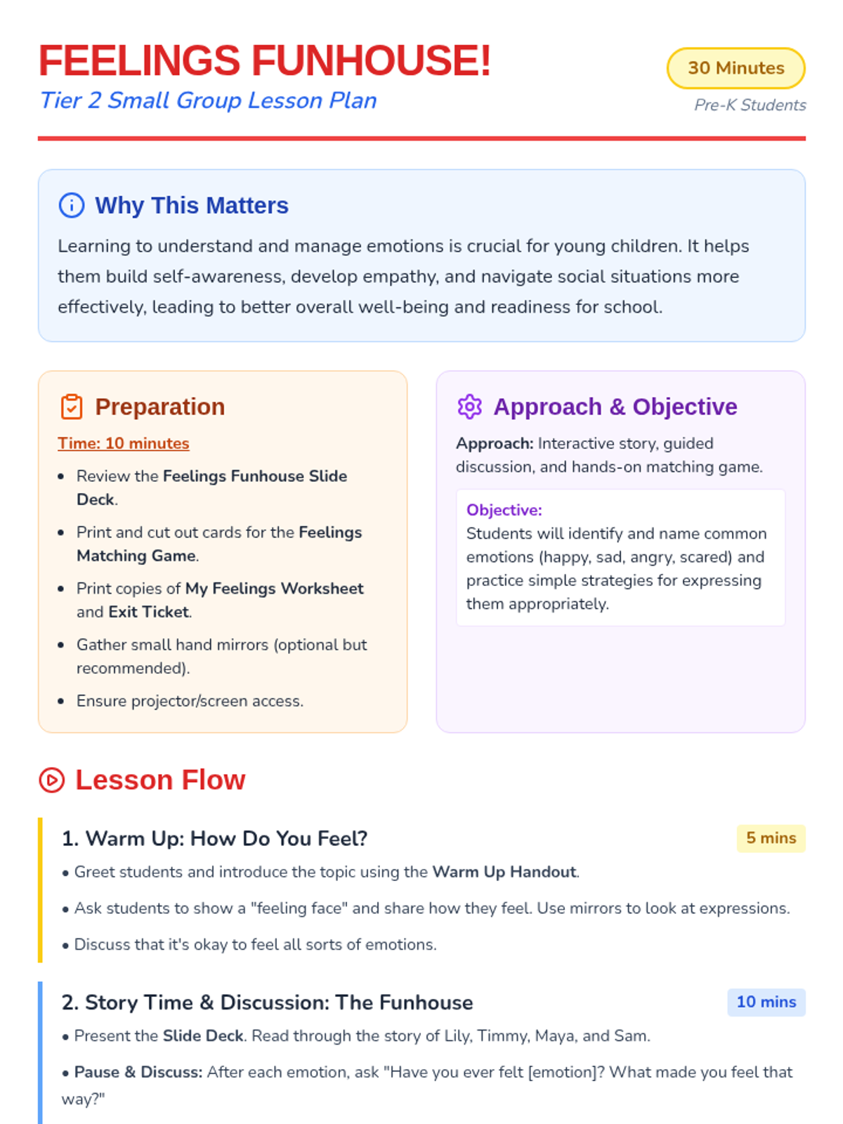 Feelings Funhouse Lesson Plan • Material • Lenny Learning