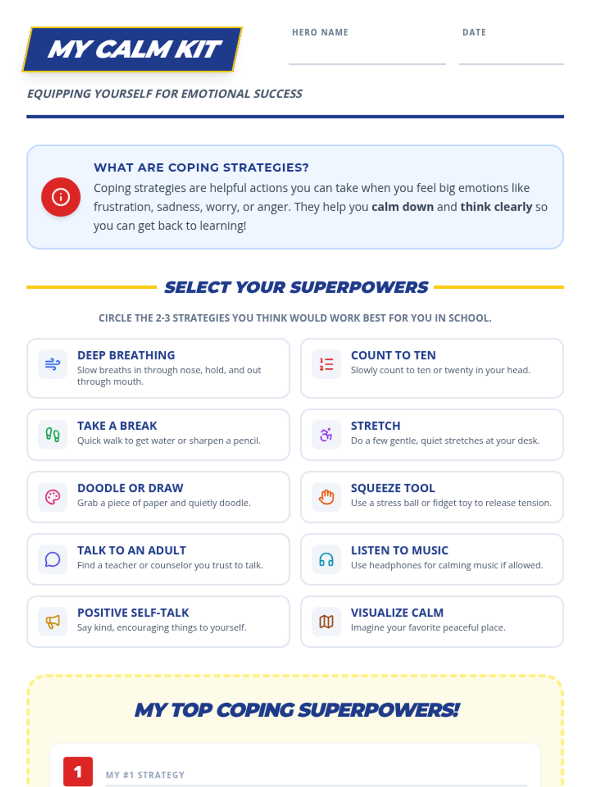 Coping Superpowers Calm Kit • Lesson • Lenny Learning
