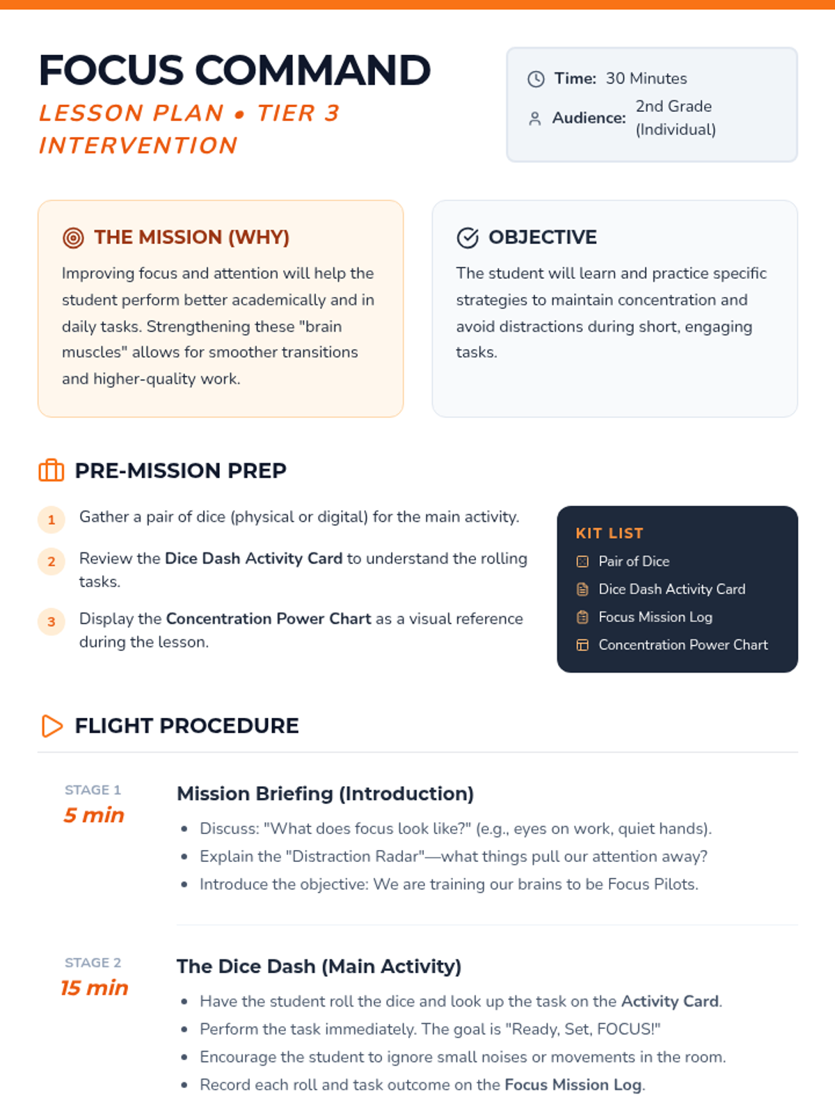 Focus Command Mission • Lesson • Lenny Learning