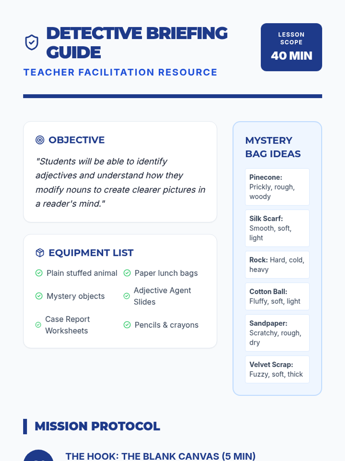 Detective Briefing Guide • Material • Lenny Learning