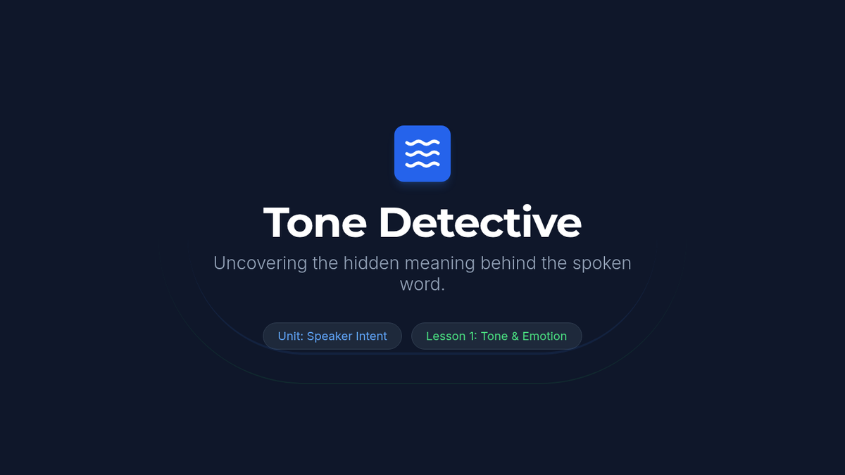 Tone Detective Slides