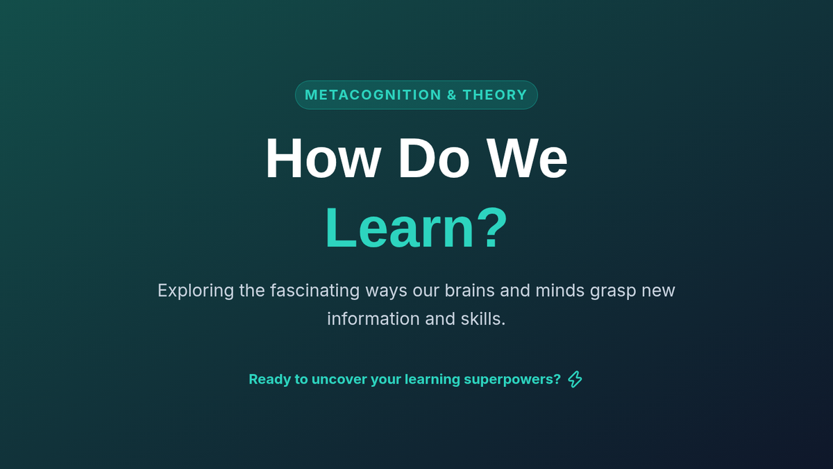 How Do We Learn • Lesson • Lenny Learning