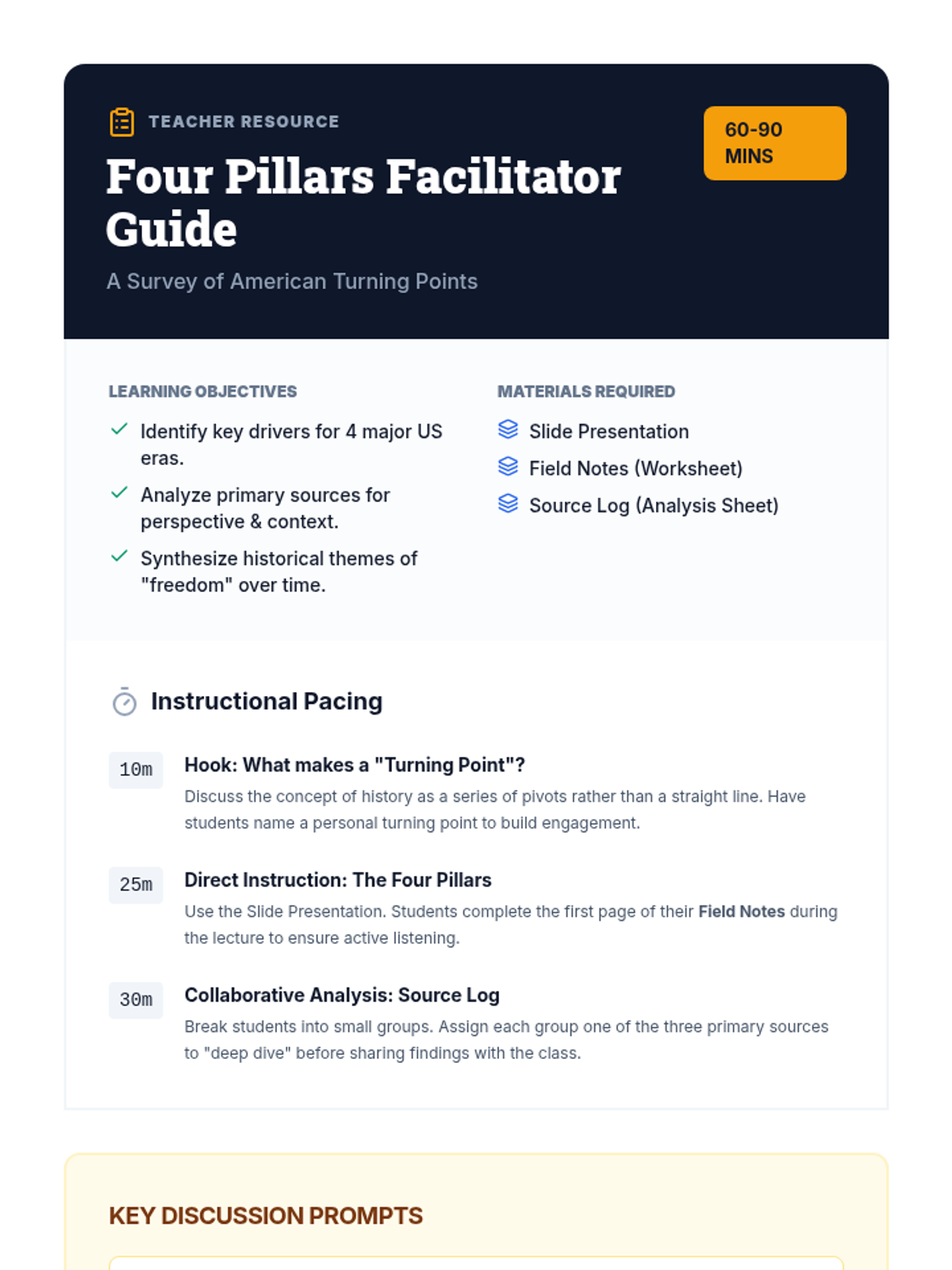 Four Pillars Facilitator Guide