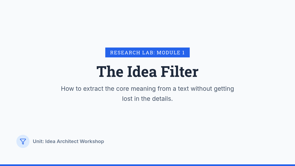Idea Filter Slides