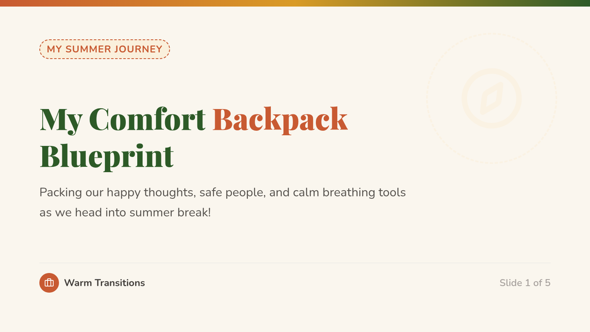 Comfort Backpack Slides