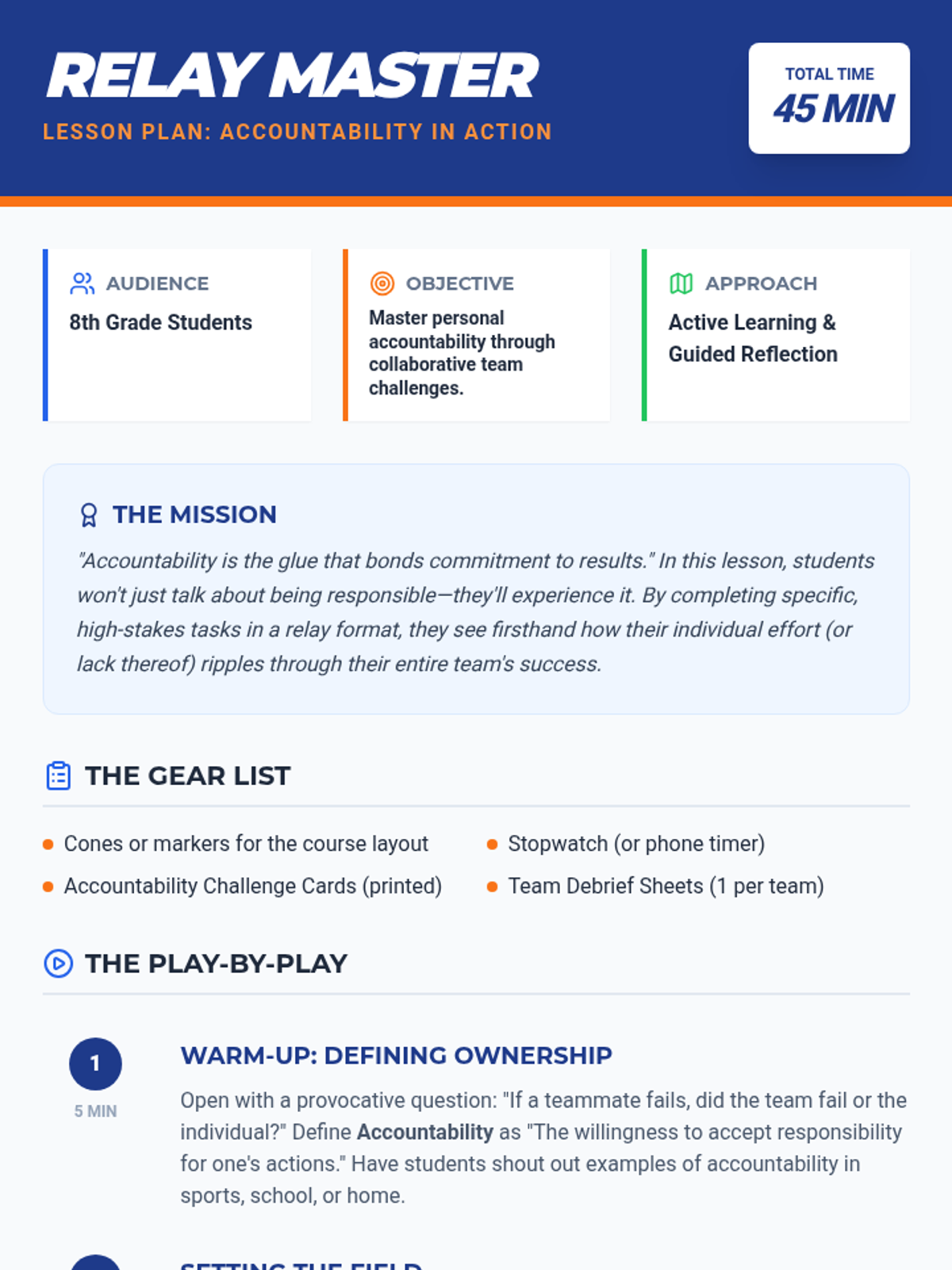 Relay Master Lesson Plan • Material • Lenny Learning